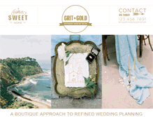 Tablet Screenshot of gritandgoldweddings.com